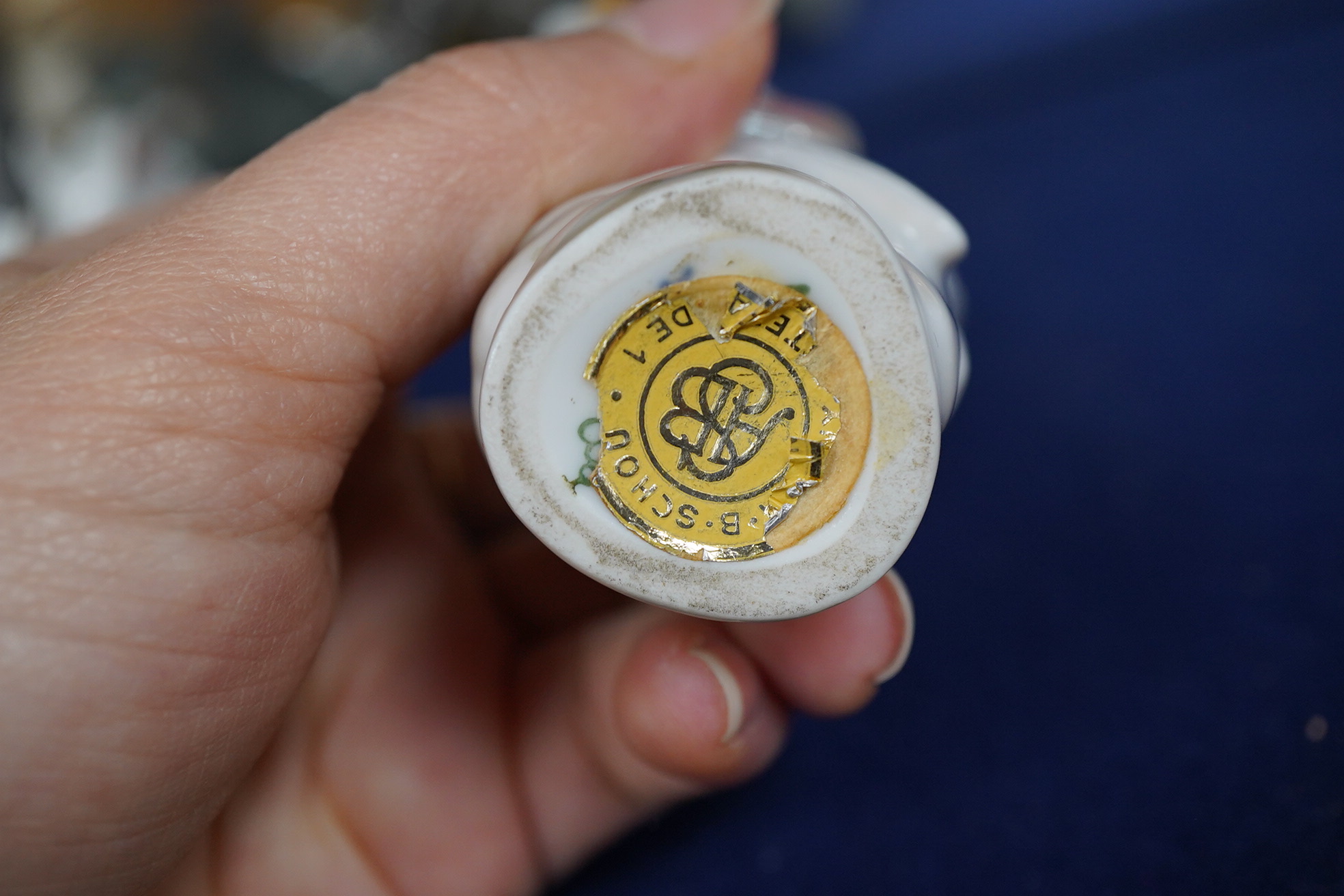 A collection of Royal Copenhagen figures of mice, birds and two other figures